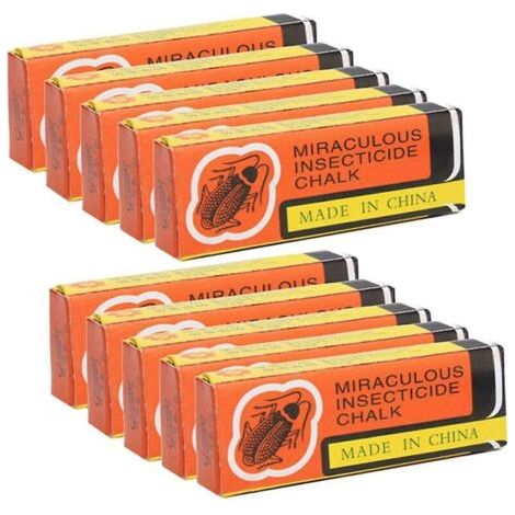 Répulsif pour insectes et animaux Paquet de 10 répulsifs anti-cafards à la craie magique sans poussière contre les cafards et les fourmis (1/4)