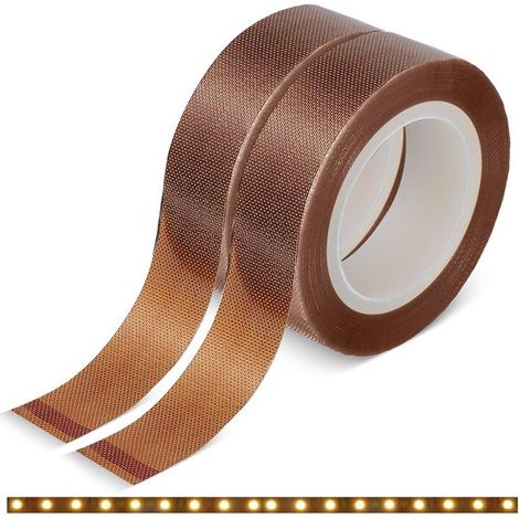 2 Rollen hitzebeständiges LED-Verdunkelungsband – 260 °C – 15 mm x 10 m – Braun (1/5)