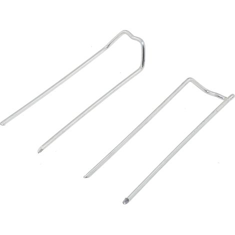 200 Piques florales, 4,5cm, forme en U, acier inoxydable, pour couronnes, fleurs, projets DIY, décorations de fête (1/5)