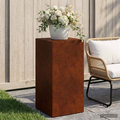 vidaXL Plant Stand Rusty 40 x 40 x 80 cm Weathering Steel (1/5)