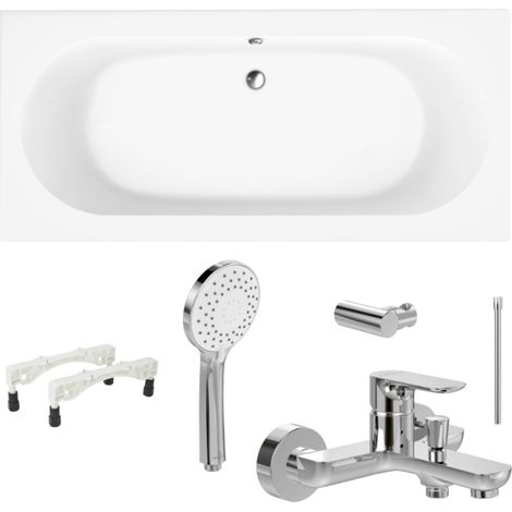 Pack bañera 190 x 90 VILLEROY ET BOCH O Novo con pies y grifo