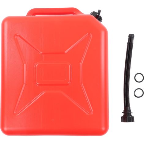 Ortviai Bidon à carburant 20 L (5,2 gal) en HDPE ignifugé avec échelle intégrée et poignée ergonomique – Rouge