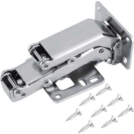 170 Degrés Charnière Amortisseur en Acier au Carbone à Haute Résistance Applicable pour Epaisseur de Porte de 16 à 40 mm Charnière pour Porte de Placard Cuisine Armoire Meuble (1/5)