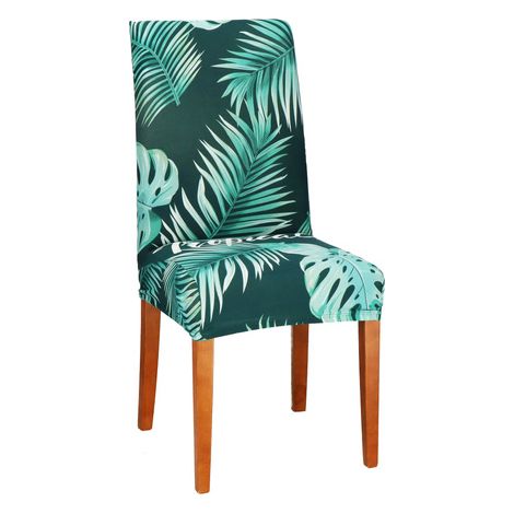 Funda elástica para silla hojas tropicales
