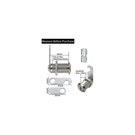Lot de 10 Serrures Boîte aux Lettres 30mm Serrure Armoire Metallique, Barillet Boite aux Lettres en Alliage de Zinc avec 20 Clés pour Tiroir, Armoire, Placard, Boîte aux Lettres (1/4)