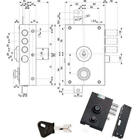 Serrure Sic.Triplice Dx Pompe 30030 Mottura