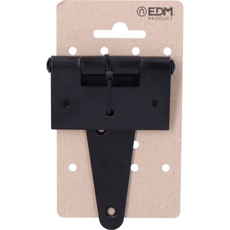 Bisagra T 100x75mm H° Negro Epoxy en Cartón Colgante EDM