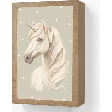WALL LIGHT Unicorn - White - Dots 20x30 cm (1/5)