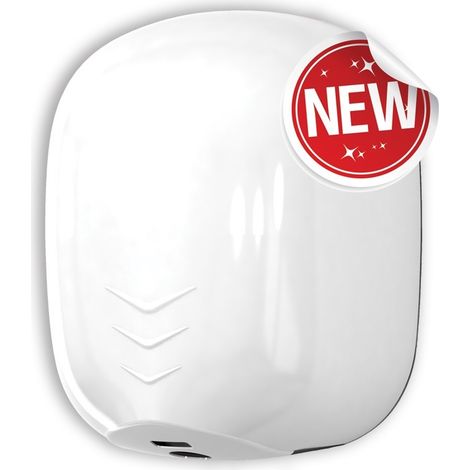 Asciugamani Elettrico con Fotocellula 1100W Vama Stream Dry UV BF Acciaio Bianco (1/3)
