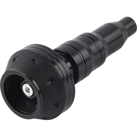CNC-gefräste Aluminium-Motorrad-Sturzschutzkappe, Auspuffrahmenpuffer, schwarze Kappe (1/5)
