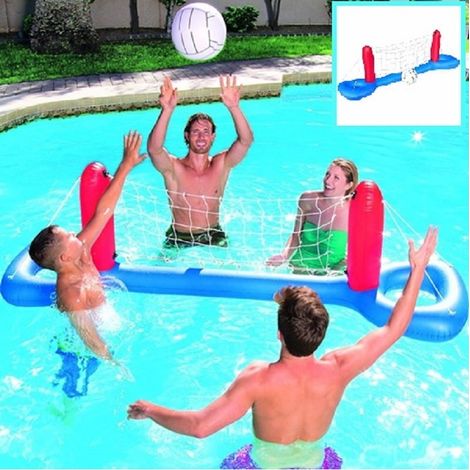 TRADE SHOP - Rete Pallavolo Gonfiabile Galleggiante Con Pallone 244 X 64 Cm Mare Piscina 52133 - (1/3)