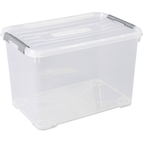 Curver 243865 Scatola in plastica HANDY chiusa, impilabile (L x A x P) 400 x 390 x 600 mm Trasparente 1 pz.