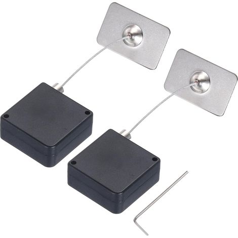 2Ensemble Rétractable Câble Verrouillage pour TV 600g Noir (1/5)