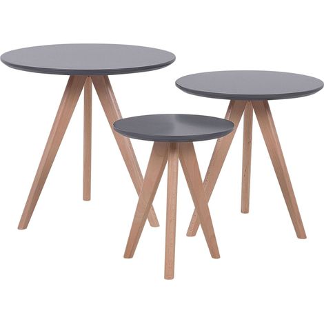 Couchtisch 3er Set VEGAS Grau