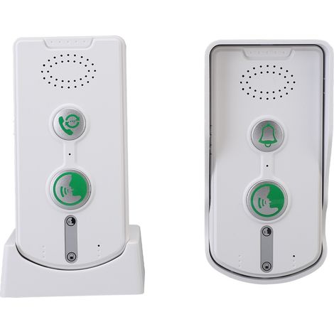 Sonnette d'interphone sans fil bidirectionnelle pour la maison, sonnette d'interphone vocal portable, équipée de 2 batteries rechargeables de 1000 mAh, système d'interphone domestique longue distance