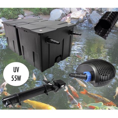 Kit Filtration Bassin Complet, UV 55W, Pour Bassins De Jardin De 30000 L (1/5)