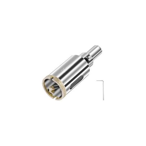 Sega a tazza diamantata da 25 mm, punta da trapano diamantata con guida centrale, sega a tazza per piastrelle con rivestimento superficiale diamantato per il taglio di vetro, piastrelle, ceramica, mar