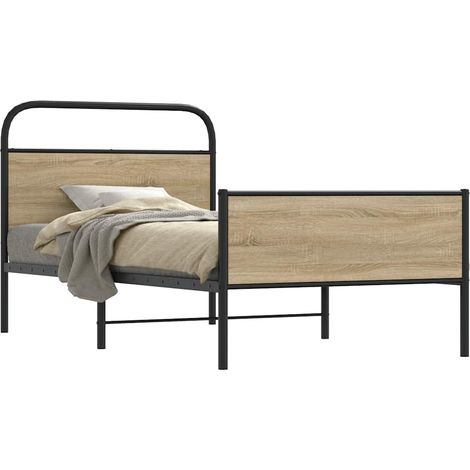 Cadre de lit sans matelas-Structure de lit 100x190 cm chêne sonoma 782642 (1/5)