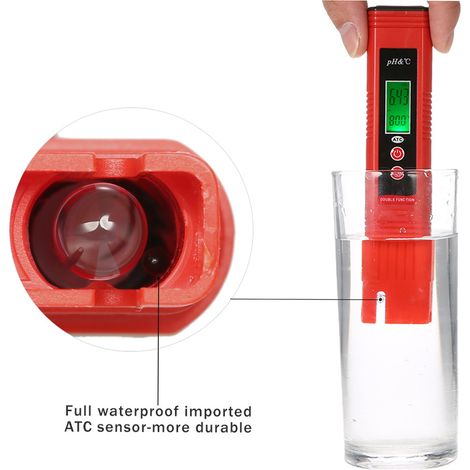 pH-mètre stylo professionnel KKmoon pH-007, mesure précise avec compensation automatique de température ATC, étalonnage auto et écran LCD rétroéclairé, testeur d’acidité portable pour analyse qualité  (1/4)