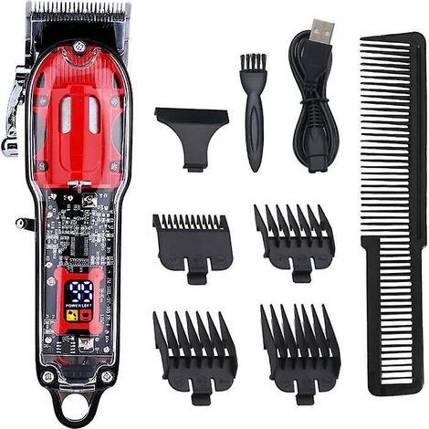 tondeuse Cheveux Hommes, Tondeuse Barbe Electrique, Tondeuse Cheveux Professionnelle Sans Fil Pour Les Hommes/enfants/coiffeu, Cran Led, Recharge (1/5)