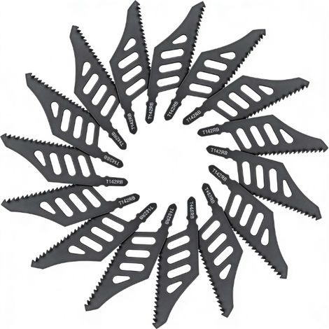 15 lames de scie sauteuse de 111,5 mm, accessoires pour scie sauteuse, lames de scie sauteuse pour bois,sauteuse professionnelles à emmanchement en T, pour bois, liège,contreplaqué, panneaux de fibres