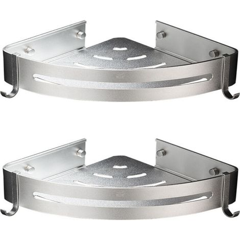 royaluxe - Etagères de douche en aluminium en 30,4x22x5,5cm 3PCS Bâti support pour douche (1/4)