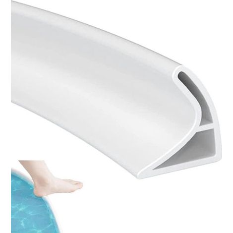 3 Meter lange gebogene Duschschwellen-Wasserdichtungsleiste, wasserdichte Bodendichtungsleiste für feuchte Badezimmer. (1/5)