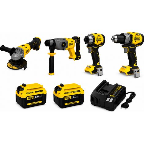 Pack STANLEY FATMAX V20 18V 4 Outils 2 Batteries 6Ah (1/5)