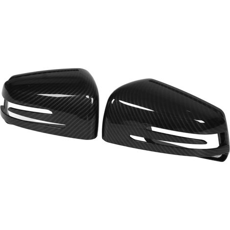 Coque de rétroviseur extérieur style fibre de carbone A2128100164, compatible avec Mercedes-Benz W176, W246, W204, W212 et W221 (1/5)