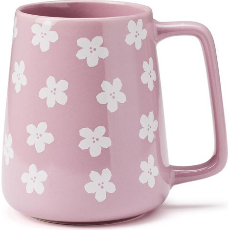 Tazas de café de cerámica de 700 ml, taza con asa, taza de té, aptas para lavavajillas y microondas, para la oficina y el hogar (violeta) (1/4)