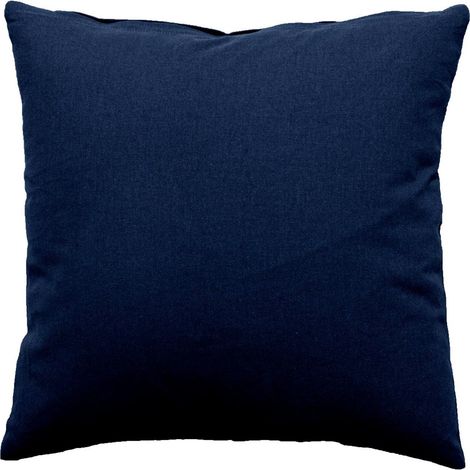 Coussin Déco Uni Déhoussable "Panama" 60x60cm Bleu Marine