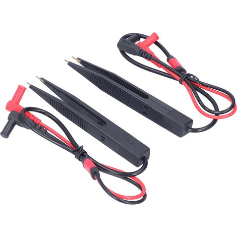 2 Stück Multimeter SMD-Testklemmen, Testpinzette, Messleitungen für Kapazität und Induktivität, LCR-Patch-Klemme (1/5)