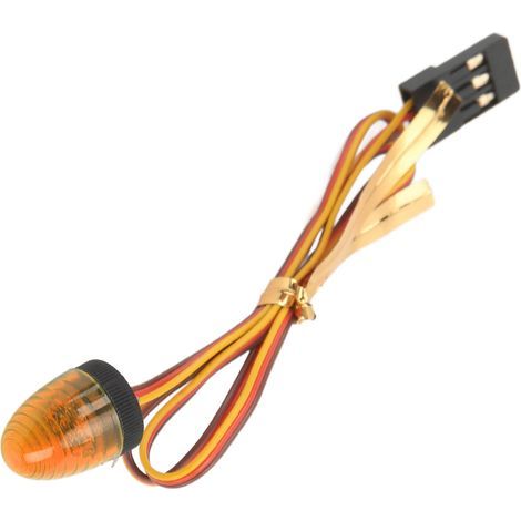 Feu de signalisation LED jaune 10x15mm pour modèles RC 1/10, 5 modes d'éclairage, réaliste et compact.