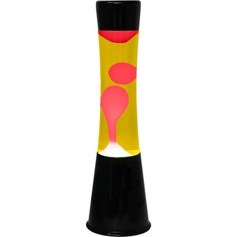 ITotal XL1759 Lampe à Lave 40 cm avec Base Noire, Liquide Jaune et Cire Rouge (1/3)