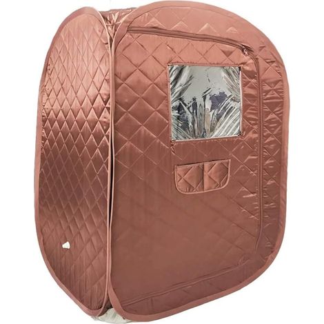 Kit de sauna portatif Tente de sauna portative, spa pliable for tout le corps for une personne for la thérapie détox sans vapeur de sauna Tente de sauna personnelle pour spa à domicile ( Color : Brown (1/5)