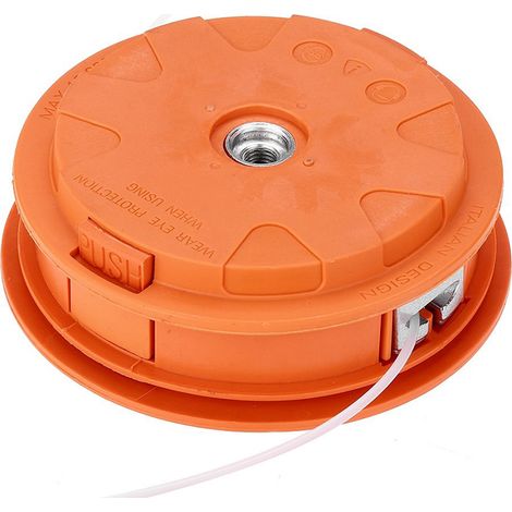 Testina Decespugliatore Ricambio 13cm Universale  Tasto PUSH Doppio Filo 2mm