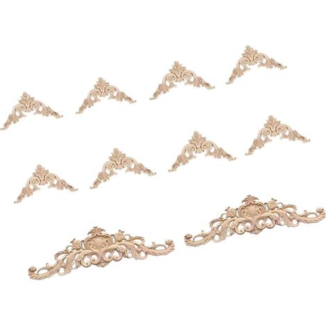 Incrustation décorative en bois sculpté pour porte de lit, armoire, - (1/5)
