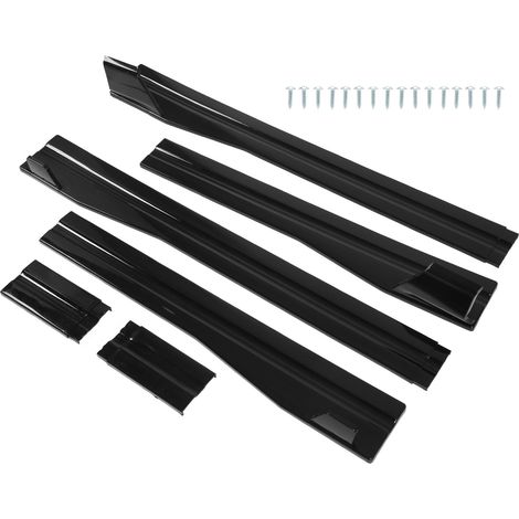 Bas de caisse latéraux de 2,2 m, noir brillant, pour Audi A3, A4, A5, A6, A7, A8 et Q3. (1/5)