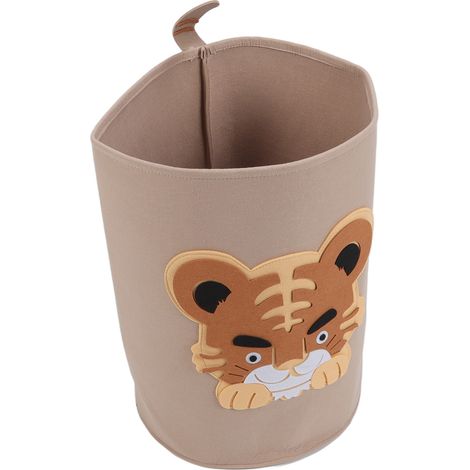 Dicke Aufbewahrungskörbe aus Bio-Baumwolle, mit Tiermotiven, faltbar und tragbar, Wäschekorb mit Tigerbabymotiv (1/5)
