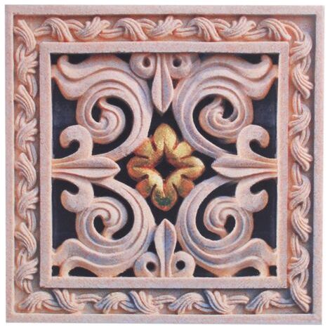 10 piezas de pegatinas autoadhesivas de PVC para suelos de baldosas, adhesivos de pared 3D, decoración del hogar, 12 cm x 12 cm x 3 (1/5)