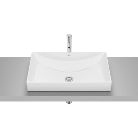 LAVABO ENCIMERA ONA 600X450 SIN ORIFICIO PARA GRIFERÍA BLANCO