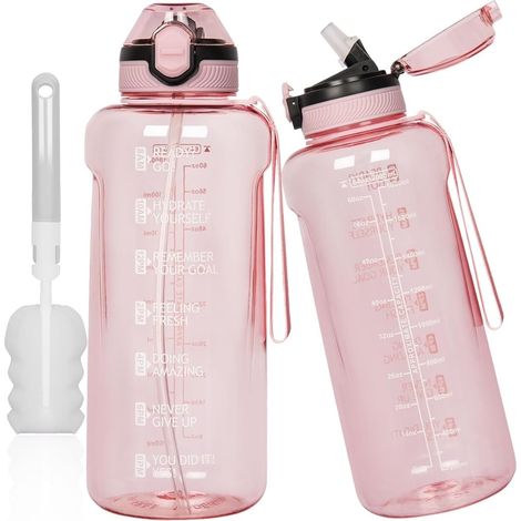 Bleib mit dieser 2-Liter-Sporttrinkflasche hydratisiert 2-Liter-Trinkflasche, 2-Liter-Wasserflasche, Sporttrinkflasche (1/5)