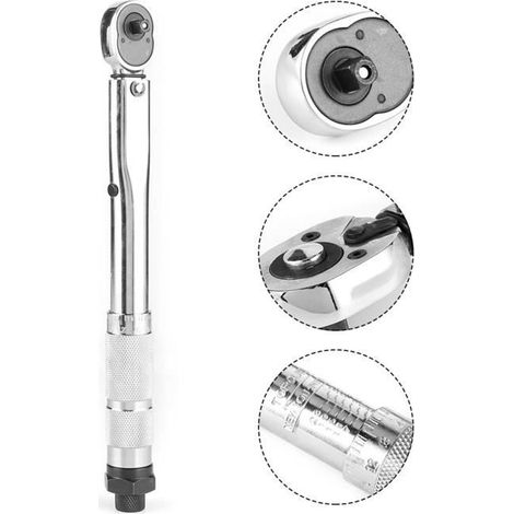 Clé dynamométrique - VVIKIZY - 1/4po - 5-25N - Acier au chrome vanadium - Réglage préréglé (1/4)