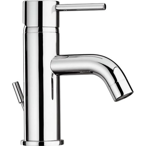 Grifo De Lavabo Mezclador De Palanca Redonda Con Tapón De Desagüe  Salice (1/5)