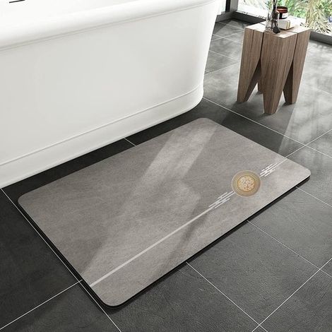 Alfombra antideslizante de secado rápido para baño - Alfombra lavable para baño de 50 x 80 cm (1/5)
