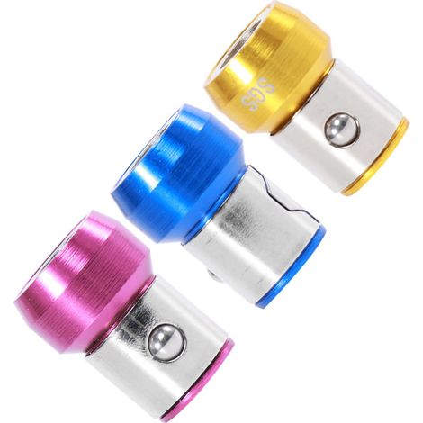 Jeu de 3 embouts tournevis magnétiques Healeved avec aimant 6,35 mm, bague vissage en métal,