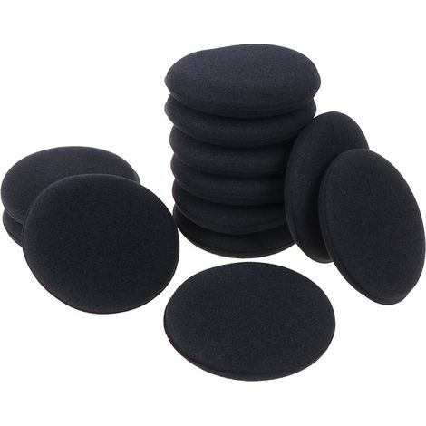 CSPARKV - Almohadillas aplicadoras de microfibra para coche (12 unidades), extra suaves y que no dañan la superficie, ideales para pulir y encerar, cuidado del cuero, esponja interior, almohadilla par