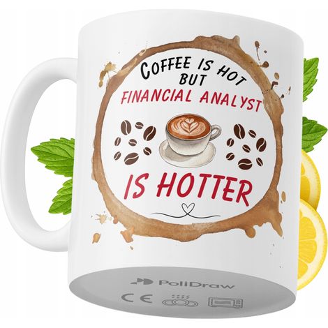 Tazza per analista finanziario, divertente e umoristica, ideale per caffè e tè, con grafica e testo divertenti. Perfetta per compleanni, onomastici e festività. Tazza premium per occasioni speciali, p (1/5)
