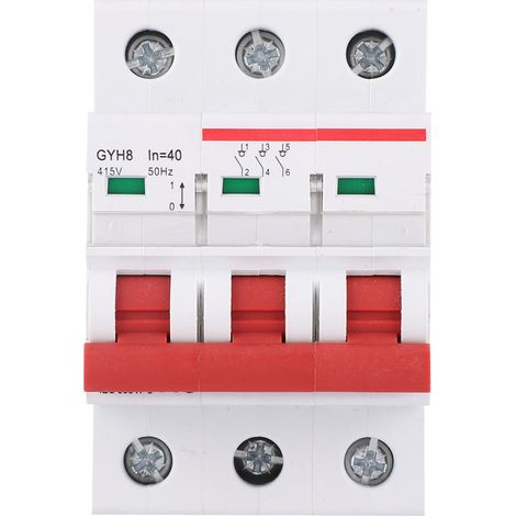 Disjoncteur Miniature 3P Avec Interrupteur Sectionneur 40A 415VAC Pour Industrie Et Maison (1/5)