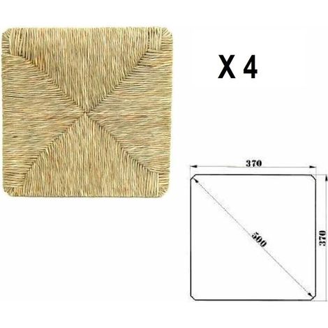 Set 4 ricambi per sedie modello Pisa con seduta in paglia palustre intrecciata